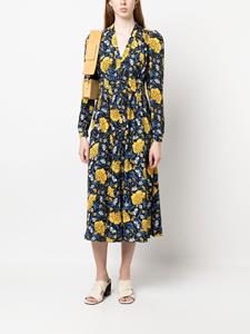 DVF Diane von Furstenberg Jurk met bloemenprint - Zwart