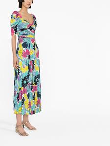 DVF Diane von Furstenberg Jurk met bloemenprint - Blauw