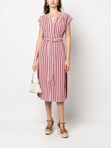 DVF Diane von Furstenberg Jurk met gestrikte taille - Wit