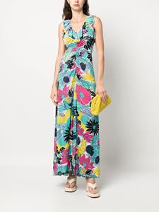 DVF Diane von Furstenberg Jurk met bloemenprint - Blauw