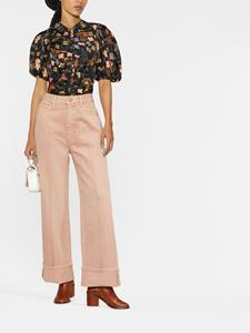 Ulla Johnson Broek met wijde pijpen - Roze