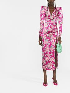 Alessandra Rich Jurk met bloemenprint - Roze