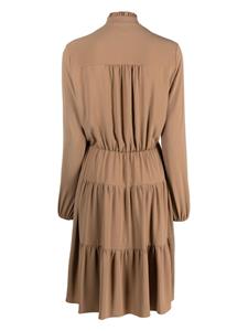 Eleventy Gelaagde jurk - Bruin