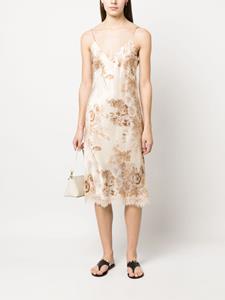 Gold Hawk Zijden jurk - Beige