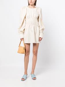 Goen.J Jurk met pofmouwen - Beige