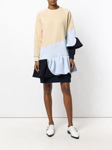 Ioana Ciolacu colour-block frill dress - Beige