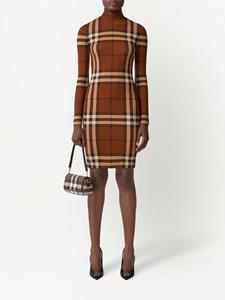 Burberry Stretchjurk met trechterhals - Bruin