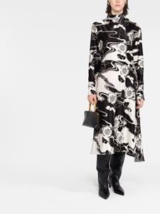 Jil Sander Jurk met bloemenprint - Zwart