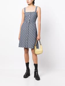 Stella McCartney Jurk met jacquard logo - Blauw