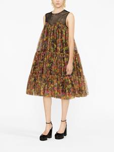 Philosophy Di Lorenzo Serafini Jurk met bloemenprint - Zwart