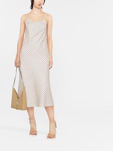 Maison Margiela Geruite shiftjurk - Beige