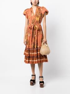 Ulla Johnson Geplooide jurk - Bruin