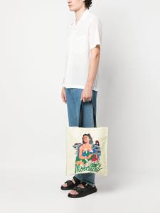 Moschino Shopper met print - Geel
