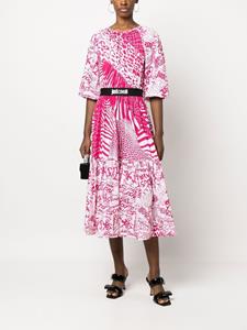 Just Cavalli Jurk met print - Roze