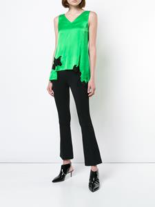 Helmut Lang cropped flare ribbroek - Zwart