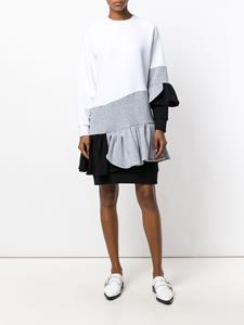 Ioana Ciolacu colour-block frill dress - Wit