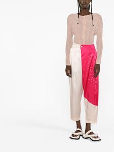 Pleats Please Issey Miyake Broek met colourblocking - Roze