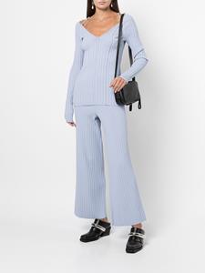 Proenza Schouler White Label Ribgebreide broek - Blauw