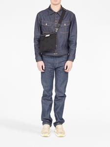 Maison Margiela logo-patch shoulder bag - Zwart