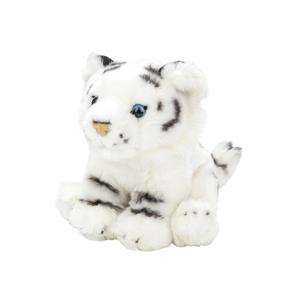 Pluche witte tijger knuffel van 18 cm -