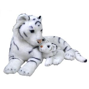 Pluche witte tijger met welpje knuffel cm speelgoed -