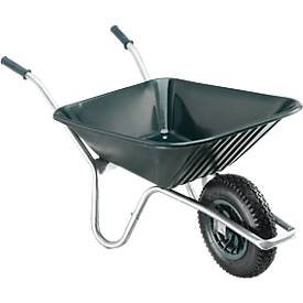 SZ Metall Kruiwagen, 100 liter, 13,5 kg, kunststof bak groen