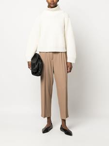Fabiana Filippi Broek met geplooid detail - Bruin