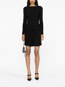 Dsquared2 logo-plaque draped dress - Zwart