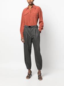 Brunello Cucinelli Broek met ceintuur - Grijs