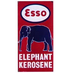 Fiftiesstore Esso Elephant Kerosene Emaille Bord - 21 x 11 cm