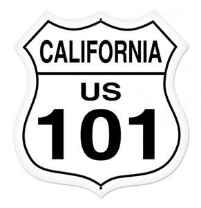 California Route 101 Zwaar Metalen Bord 70 x 70 cm