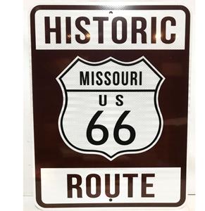 Historic Route 66 Missouri Snelweg Bord - Reflecterend