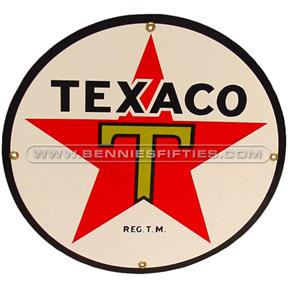 Texaco Emaille Logobord Groot