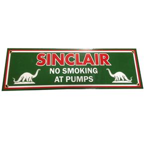 Fiftiesstore Sinclair No Smoking at Pumps Emaille Bord