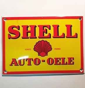 Fiftiesstore Shell Auto-Oele Emaille Bord