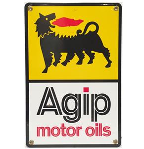 Fiftiesstore Agip Motor Oils Emaille Bord 30,5 x 20,5 cm