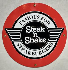 Fiftiesstore Steak 'N Shake Emaille bord 12 / 30 cm