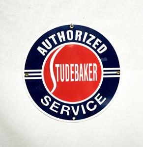 Fiftiesstore Studebaker Authorized Service Emaille Bord