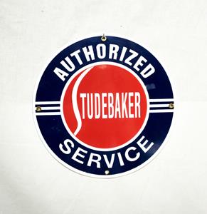 Fiftiesstore Studebaker Authorized Service Emaille Bord