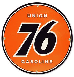 Fiftiesstore Union 76 Rond Emaille Bord 30 cm