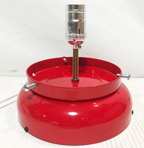 Fiftiesstore Lamp met Voet voor Benzinepomp Bol - Rood