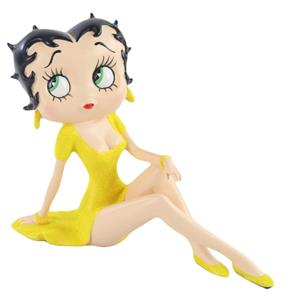 Fiftiesstore Betty Boop Demure (Gele Glitter Jurk) Beeld