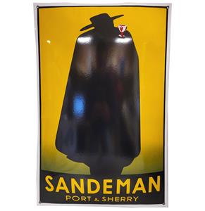 Fiftiesstore Sandeman Port & Sherry Emaille Bord - 60 x 40 cm