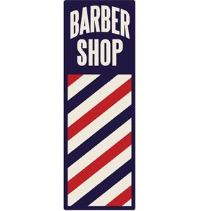 Fiftiesstore Barber Shop Zwaar Metalen Bord 50 x 13 cm