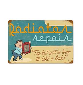 Fiftiesstore Radiator Repair Metal Sign