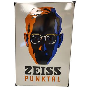 Fiftiesstore Zeiss Punktal Emaille Bord - 70 x 47 cm