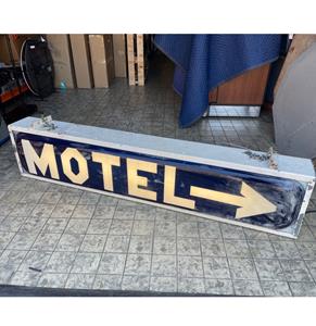 Fiftiesstore Originele Vintage Motel Lichtbak uit de USA