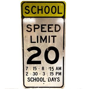 Fiftiesstore Speed Limit Bord - Origineel - 122 x 61