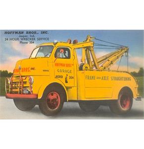 Grote Gele Sleepwagen - Vintage Foto, Kunst Afdruk