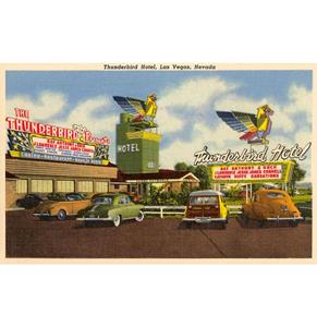 Thunderbird Hotel, Las Vegas, Nevada - Vintage Foto, Kunst Afdruk